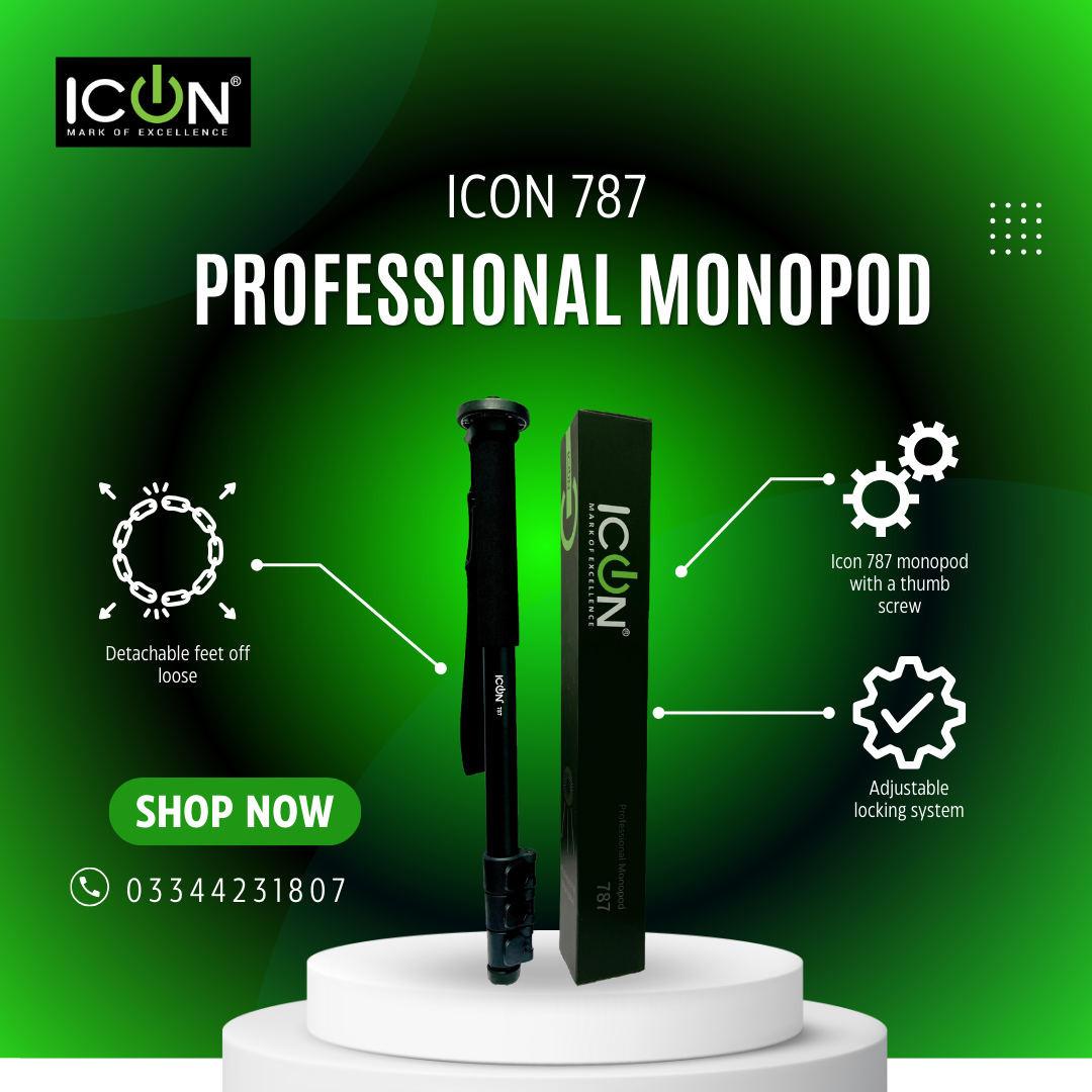 ICON 787 Professional Monopod For DSLR Camera and Mirrorless Cameras